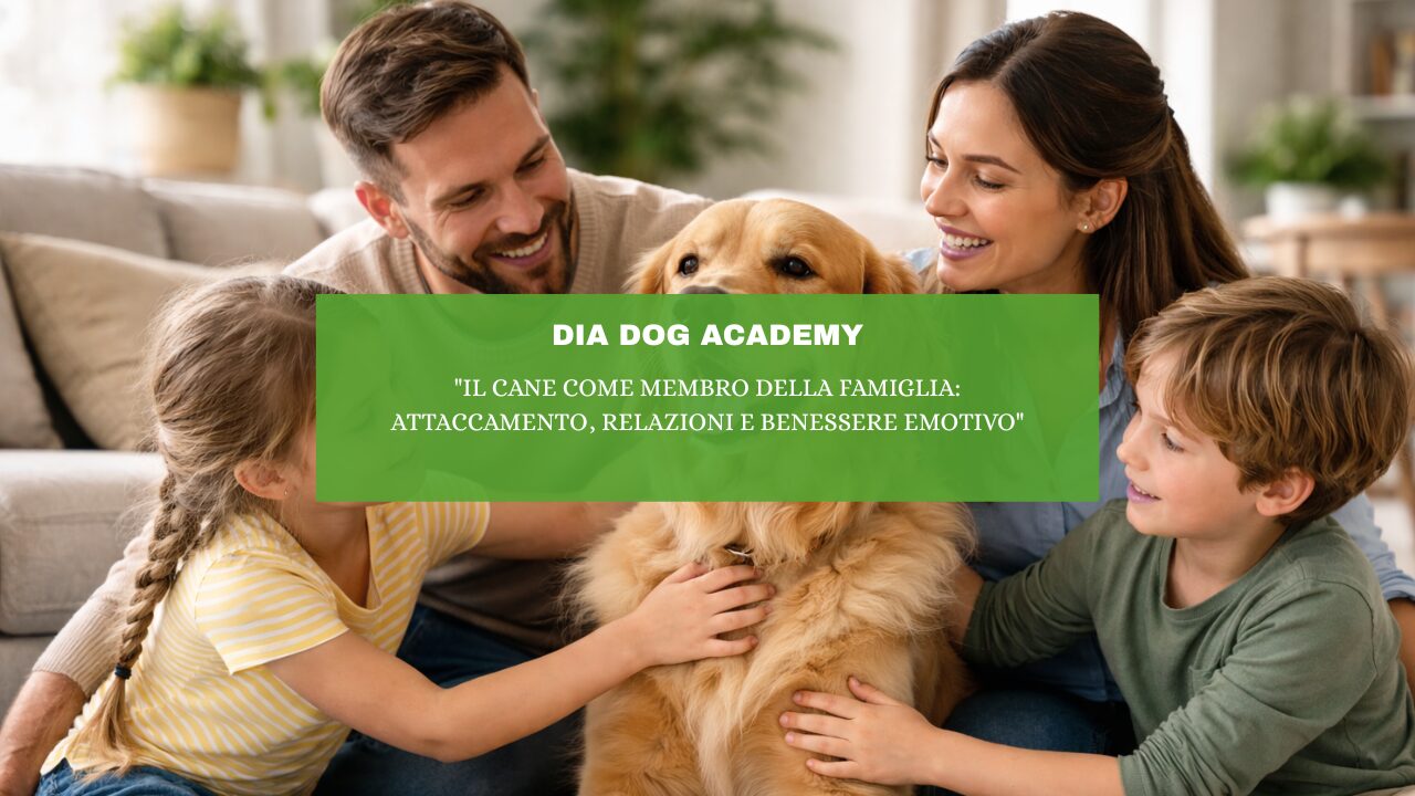 “Il cane come membro della famiglia: attaccamento, relazioni e benessere emotivo”